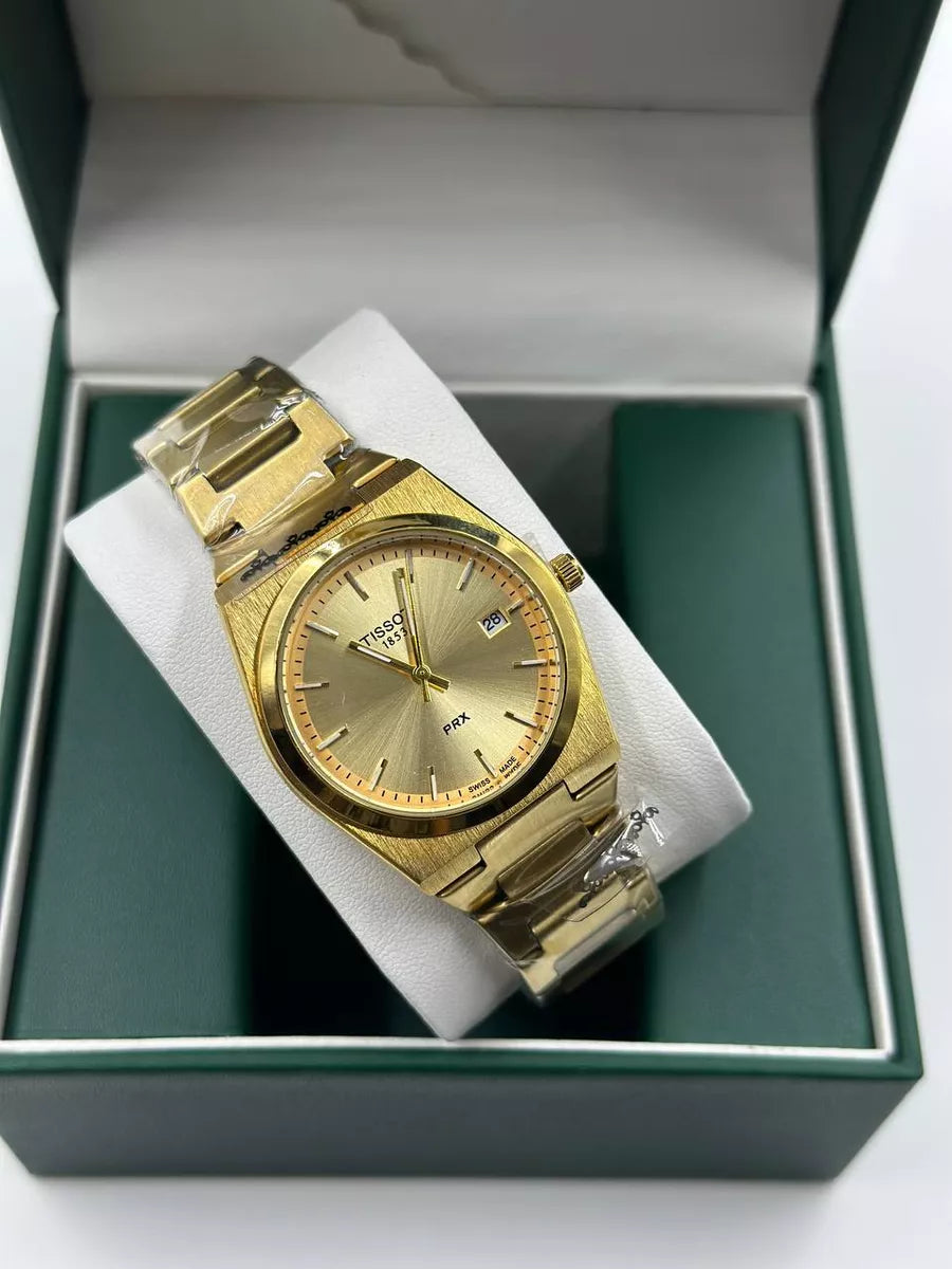 Tissot PRX – Golden Dial with Luxurious Steel Finish